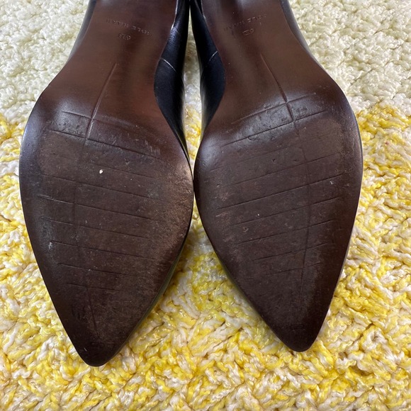 New money Cole Haan Black Leather Pointed Toe Stiletto Heels Women's Size‎ 6B - Picture 13 of 16